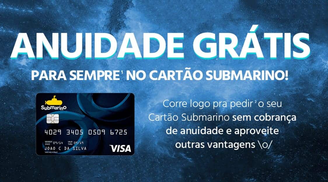 cartao submarino sem anuidade