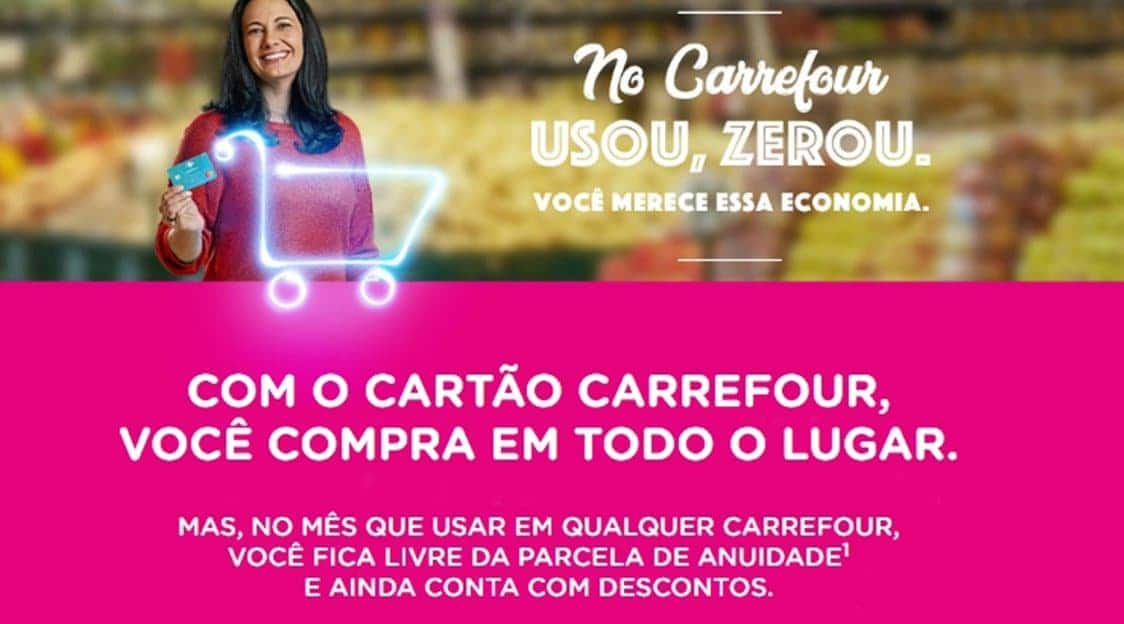 Cartão de crédito Carrefour com anuidade grátis