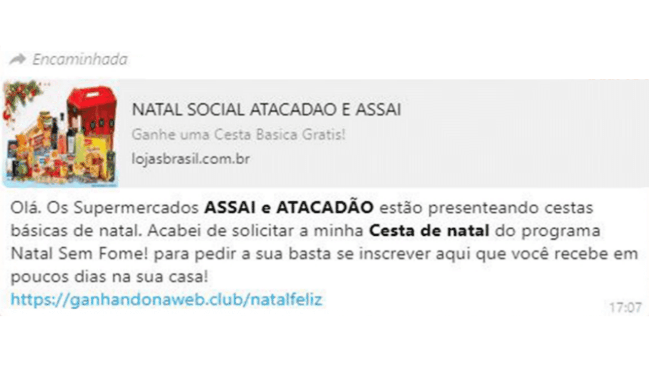 cesta de natal gratis atacadao e assai