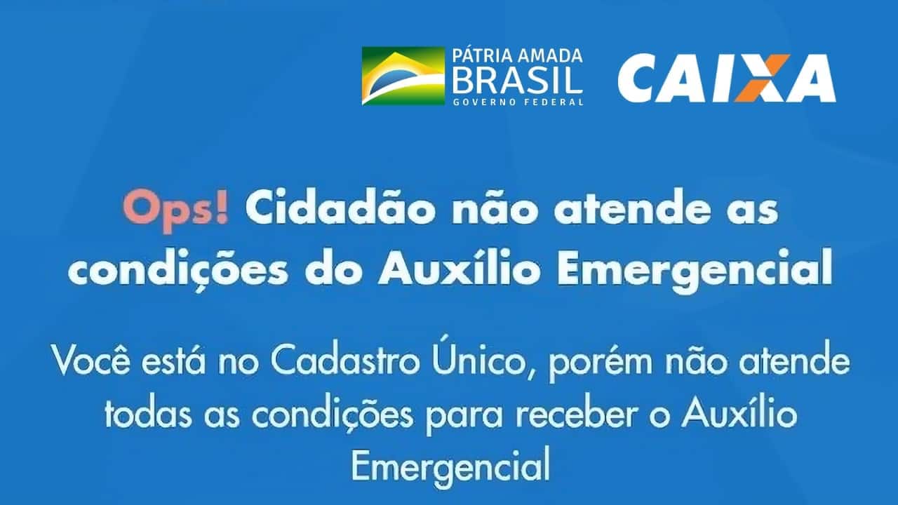 primeiros reprovados no Auxílio Emergencial