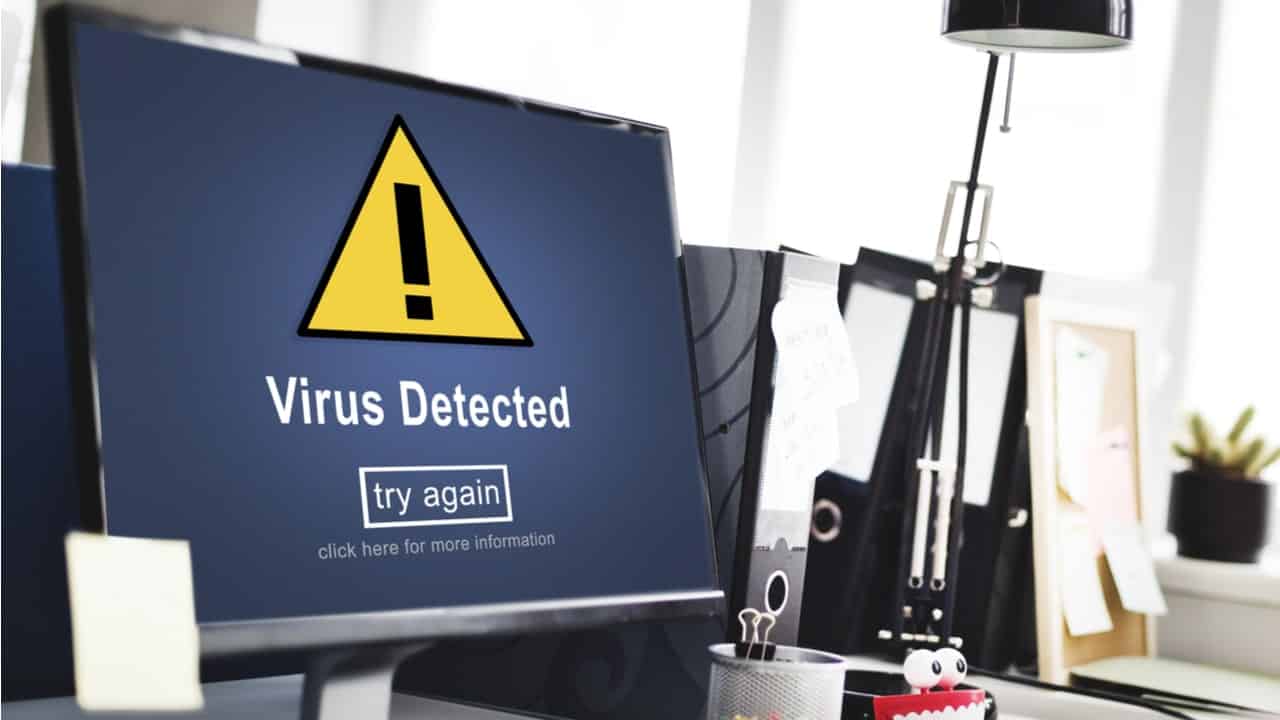 virus de computador de empresas
