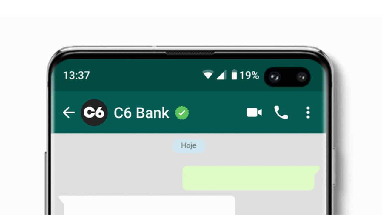 C6 Bank atendendo no WhatsApp