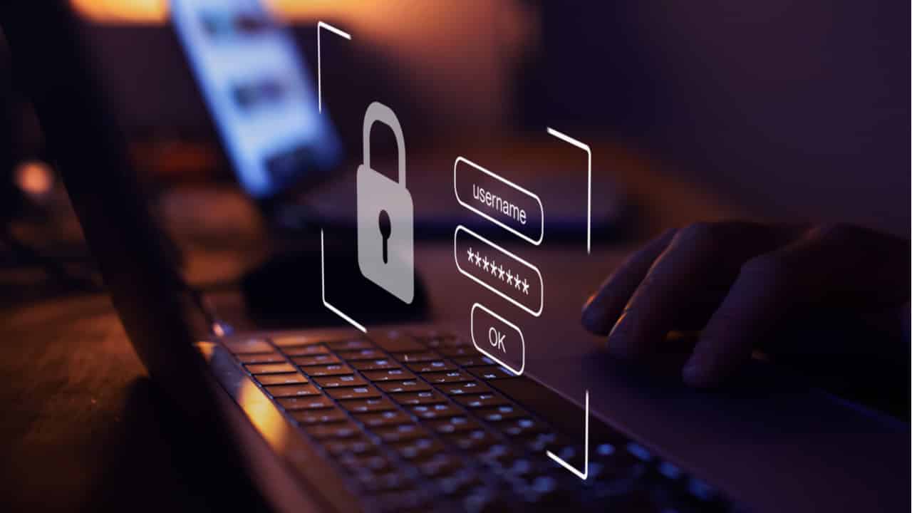 Imagem de uma de computador tentando acessar conta com uma senha