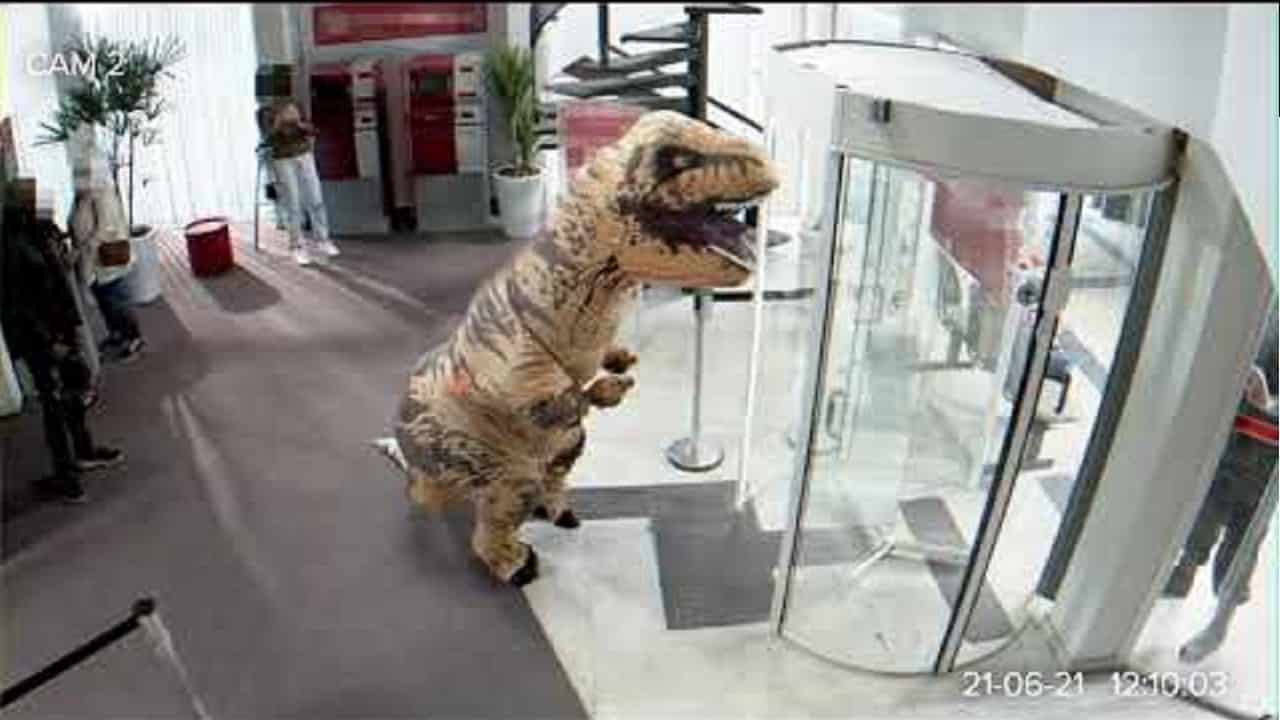 dinossauro no Banco