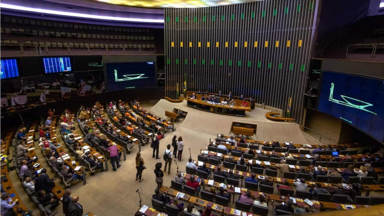 Imagem feita de cima do Congresso brasileiro