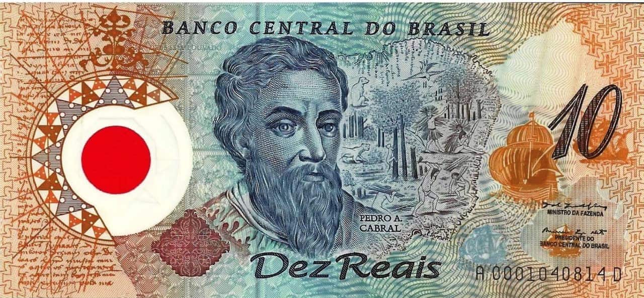 nota de R$ 10 antiga