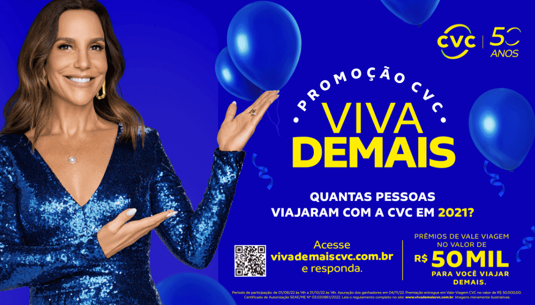 Nova promoção da CVC está dando R$ 50 mil