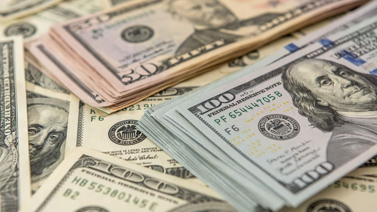 Imagem de notas de dólar
