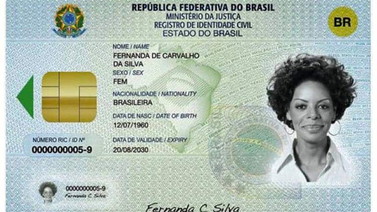 Imagem do novo RG