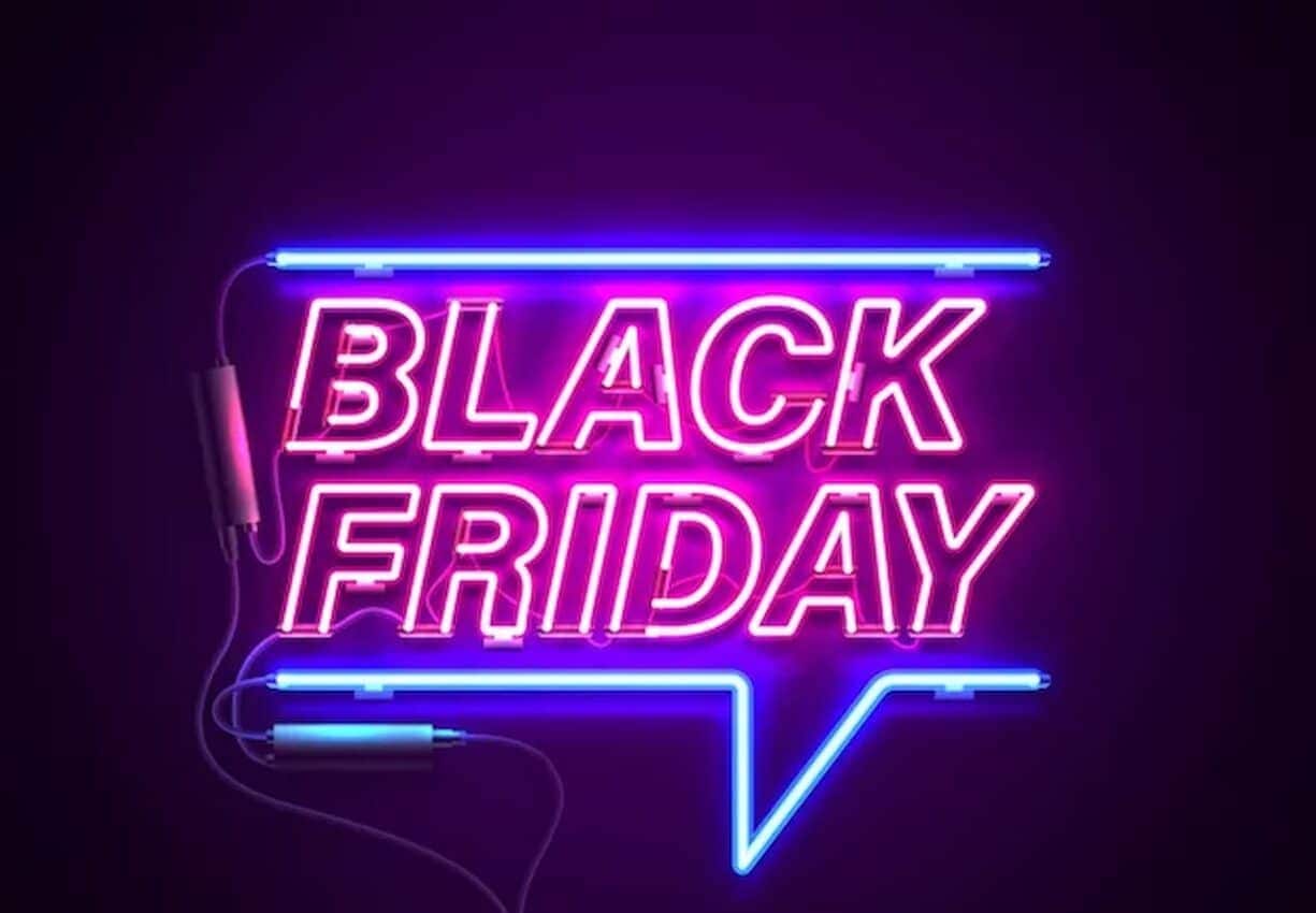 placa luminosa escrito black friday