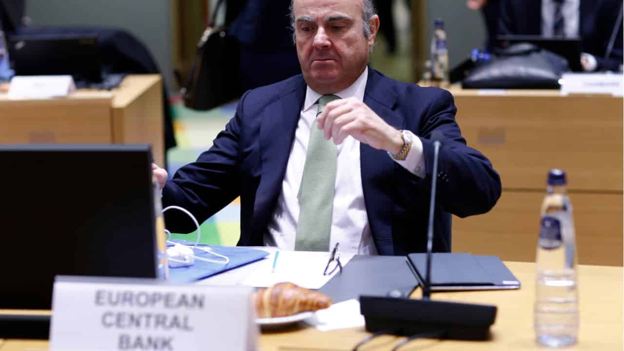 Luis de Guindos em reunião do Ministério das Finanças da União Europeia
