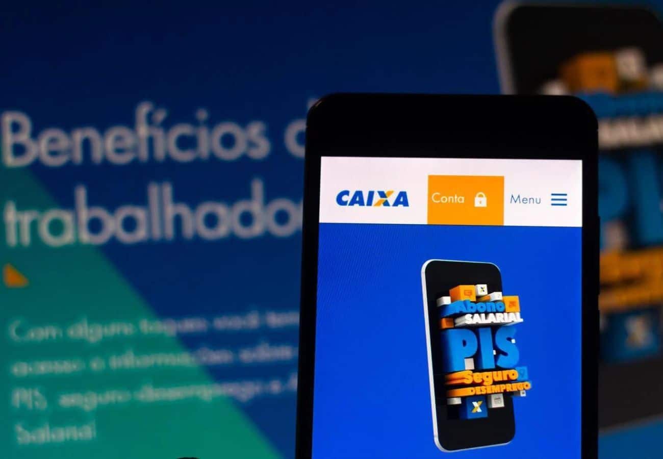 app da caixa aberto para representar o novo abono pis/pasep