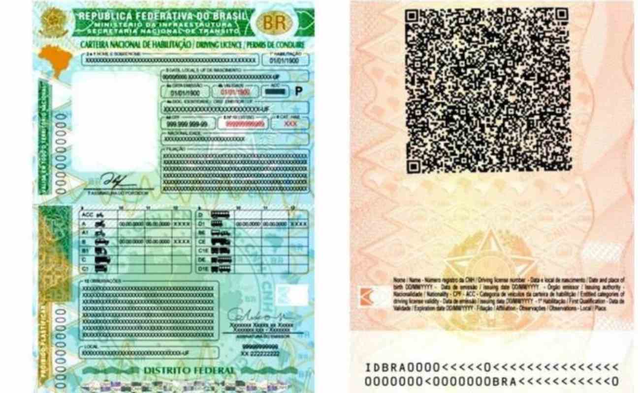 imagem mostra nova carteira de habilitação que pode ser da categoria B1, A1, C1 ou D1