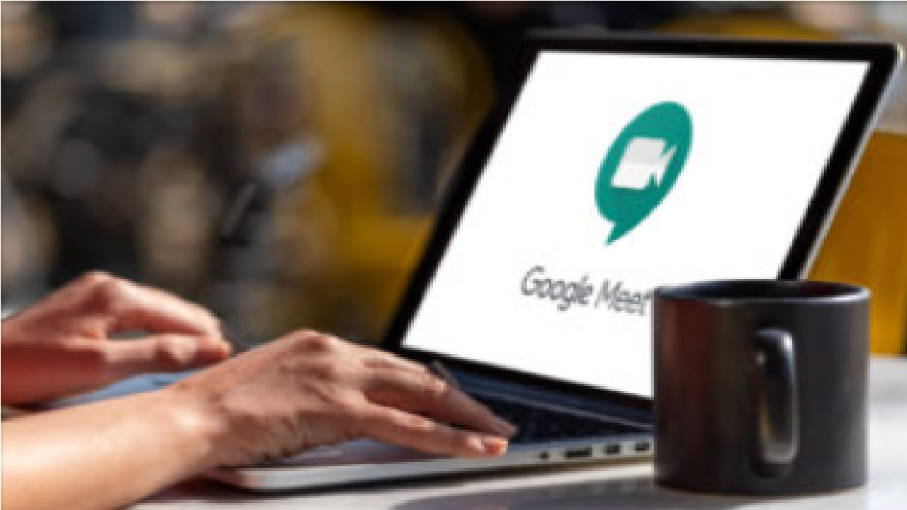 Notebook exibindo Google Meet