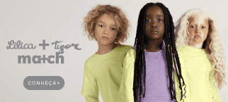 Crianças na propaganda da nova linha de roupa