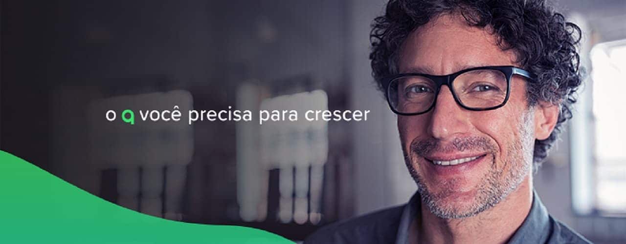 Imagem promocional da empresa Quod, com o escrito: "o q você precisa para crescer".