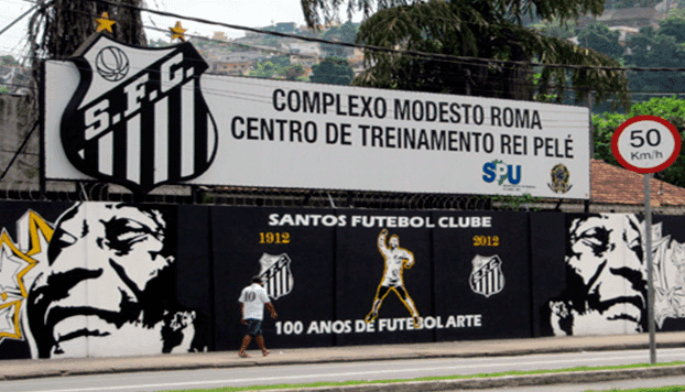 Fachada Centro de Treinamento Santos Futebol Clube