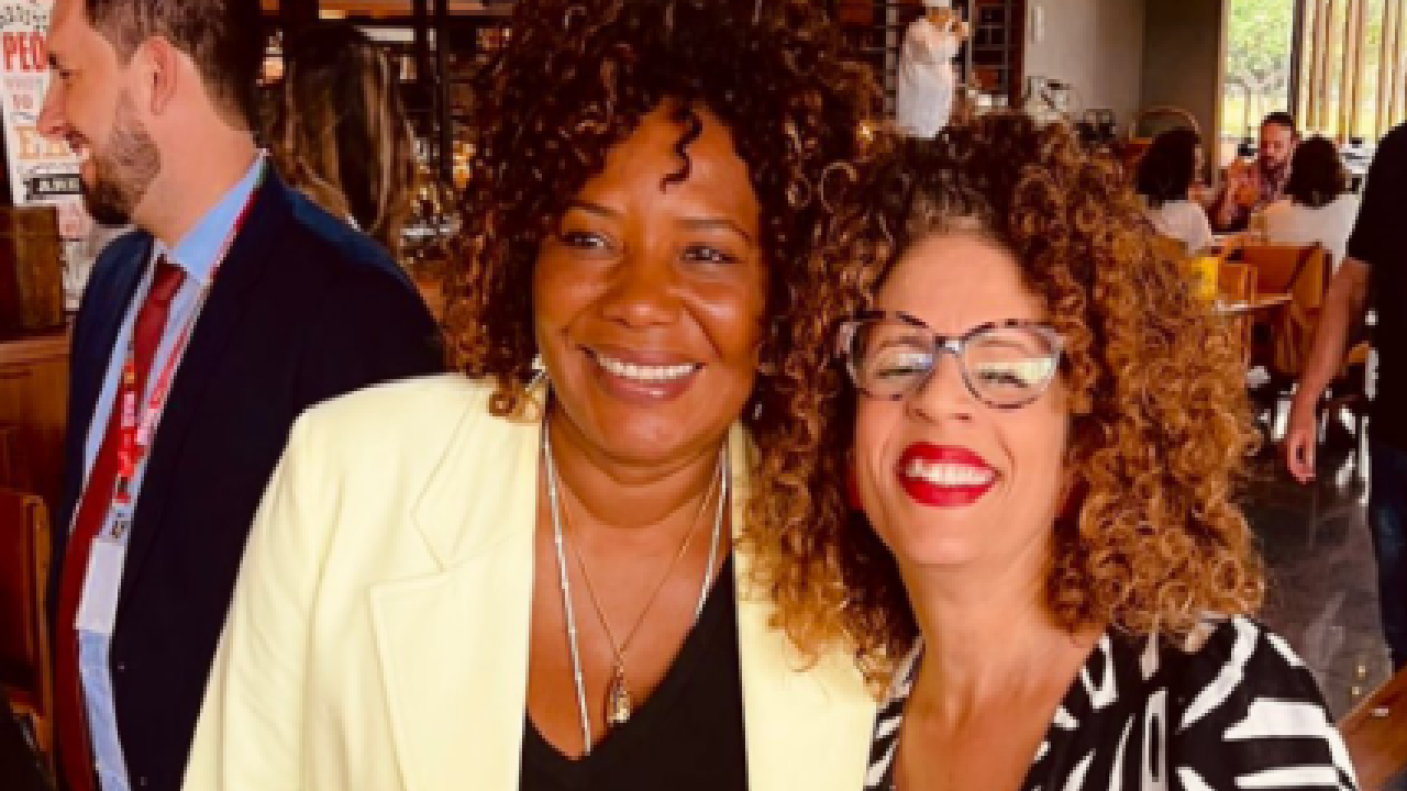 Na foto, futura presidente da Funarte, Maria Marighella, ao lado da Ministra da Cultura, Margareth Menezes
