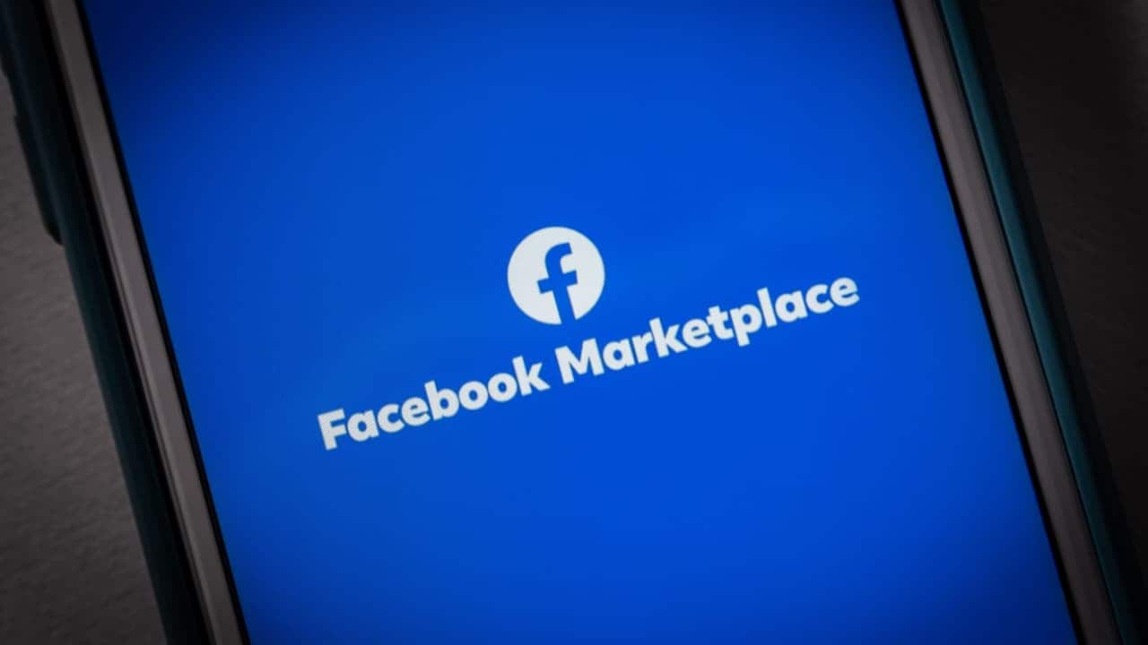 O logotipo do Facebook Marketplace, um mercado digital que permite que os usuários descubram, comprem e vendam itens