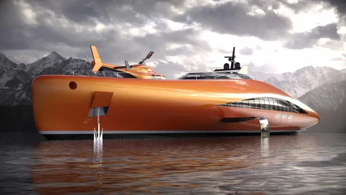 Superiate mega luxuoso flutuando