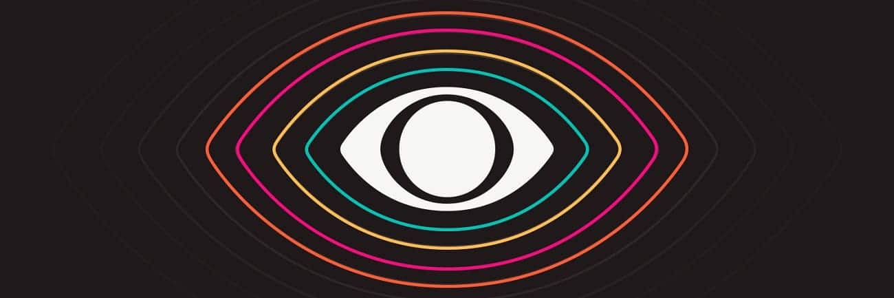 Logo na cor branca da Band TV, com fundo escuro