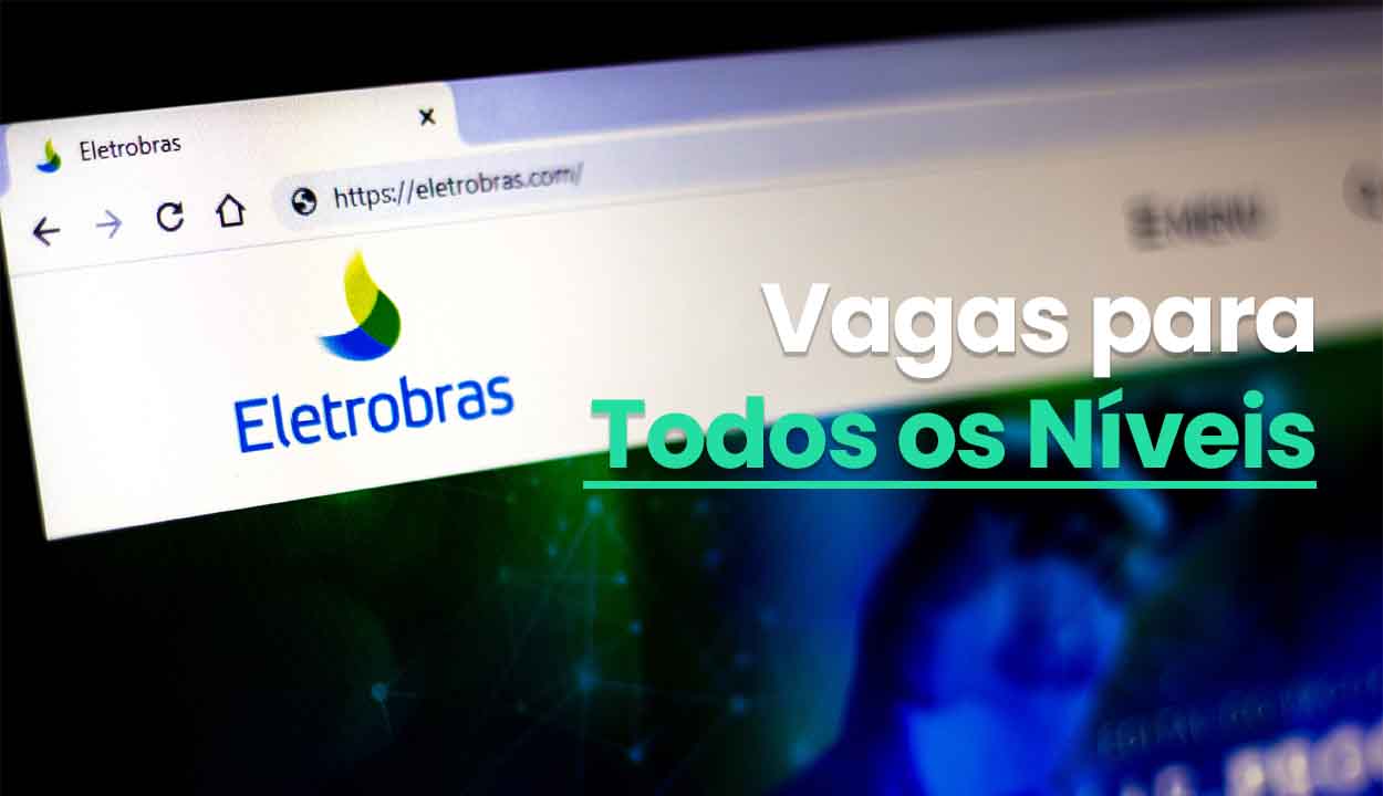 foto da tela de computador com o site e url da Eletrobras em aberto