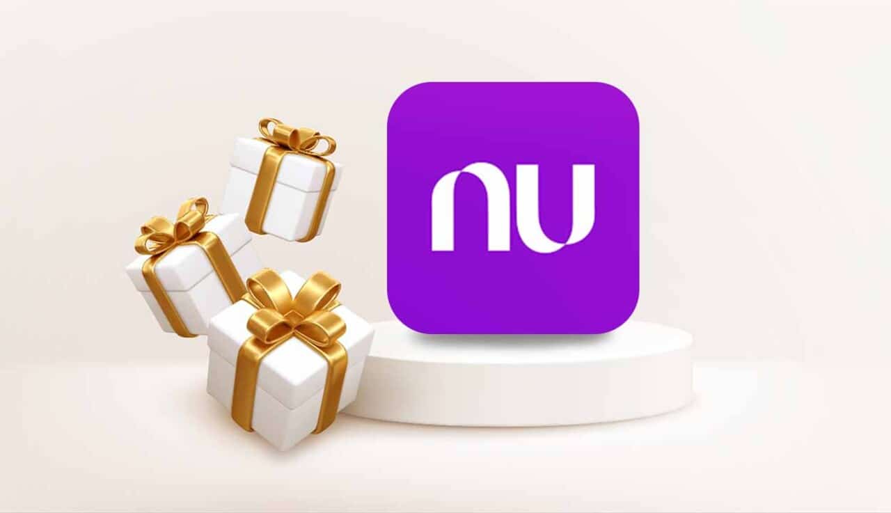 Presentes ao lado de logo Nubank