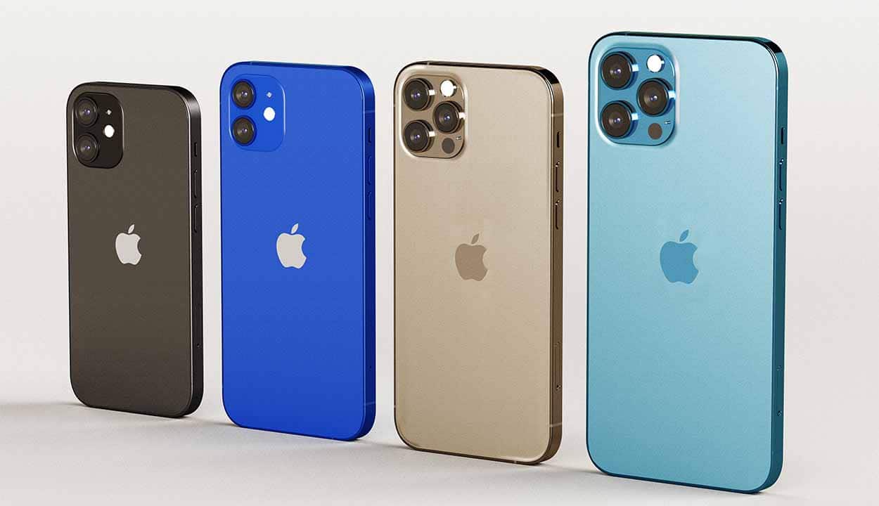 Imagens de Iphones enfileirados