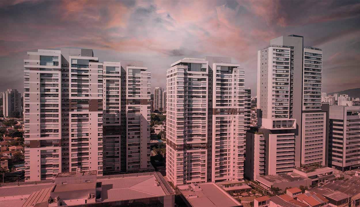 Imagem exibindo diversos prédios