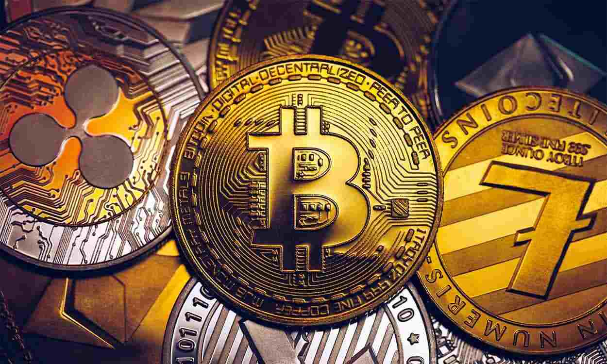 Imagem de uma criptomoeda com a letra B no meio.