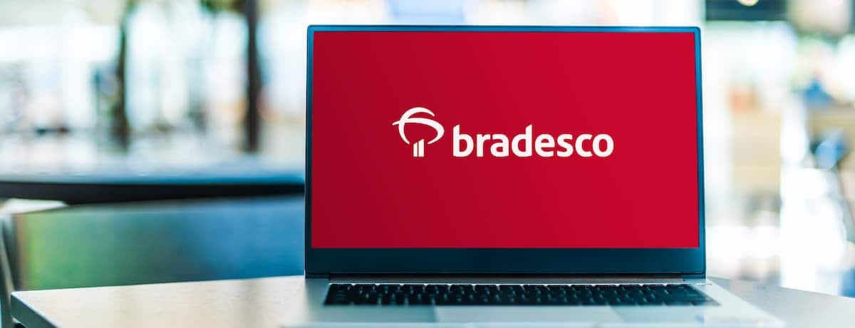 Logo do Bradesco em notebook