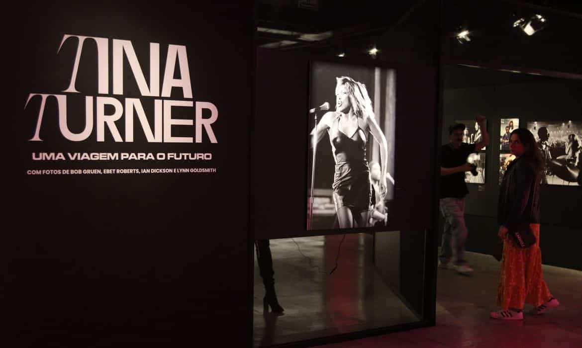 Imagem da exposição do MIS, de São Paulo, que homenageia a cantora Tina Turner