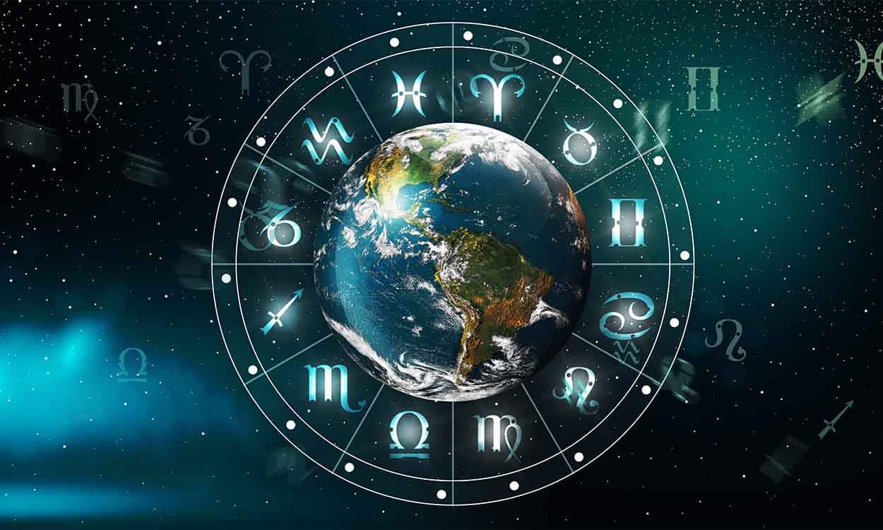 Imagem do mapa astral, estudo dos signos.