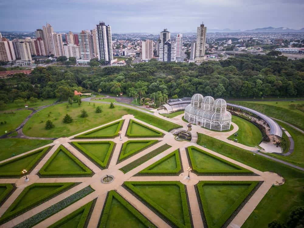 Vista áerea da cidade de Curitiba (PR)