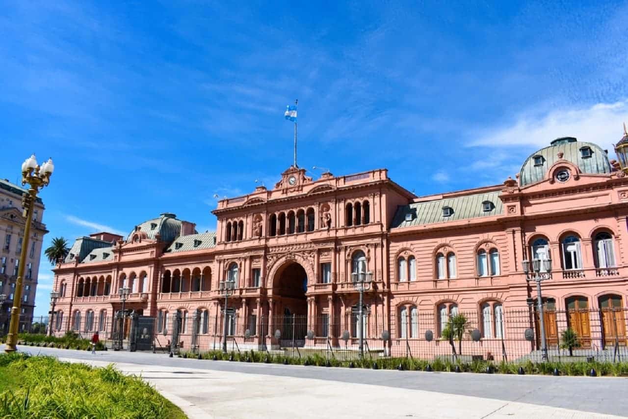 Imagem da Casa Rosada, em Buenos Aires
