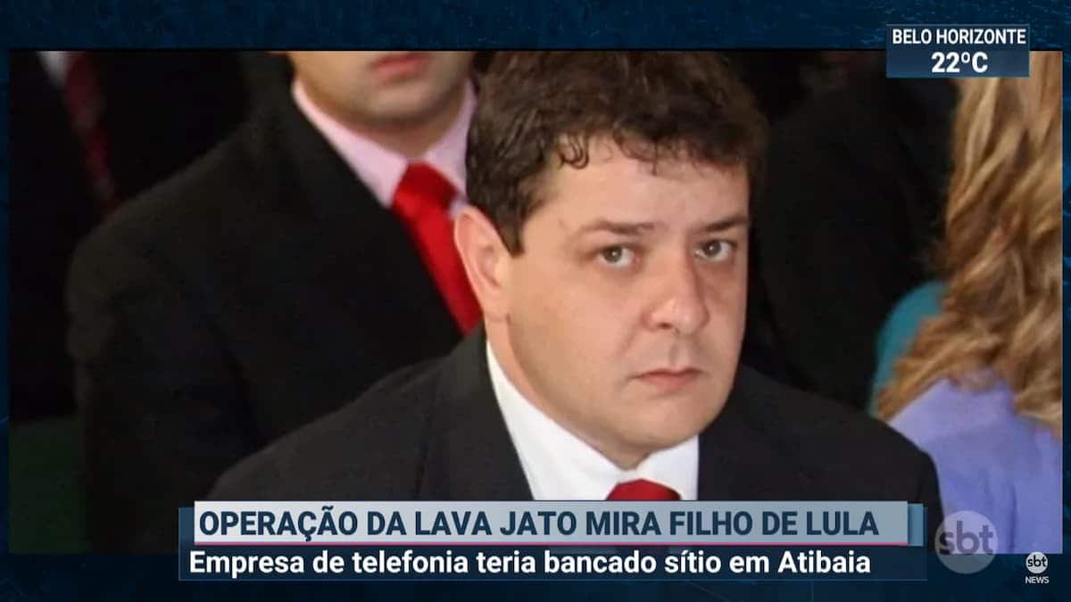 Imagem de Luís Fábio Lula da Silva em reportagem.