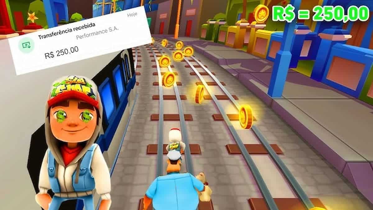 Imagem do jogo falso Subway Money.