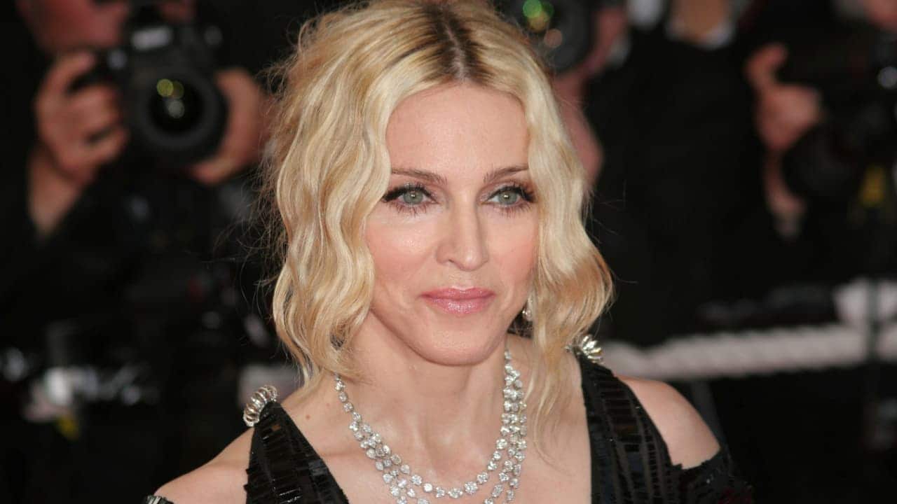Rosto da cantora de pop Madonna
