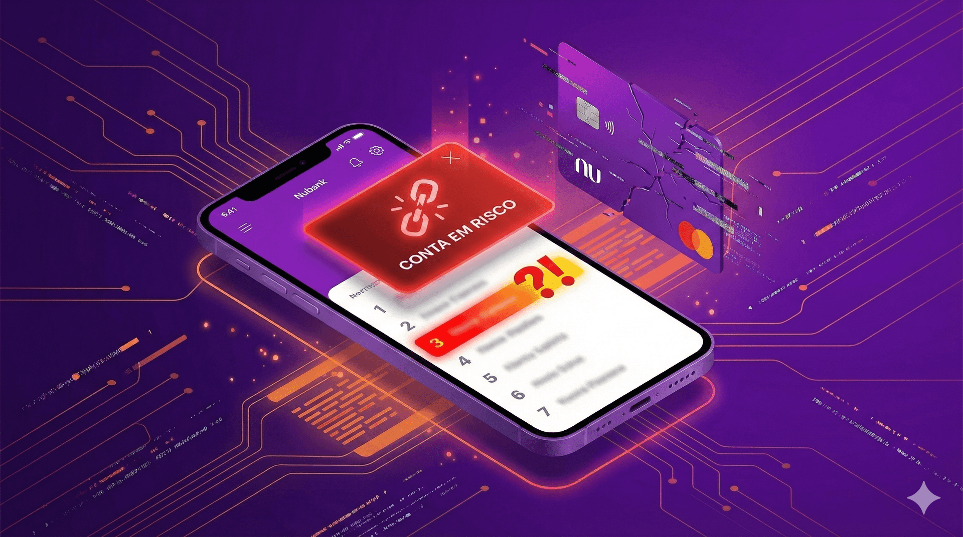 conta Nubank em risco