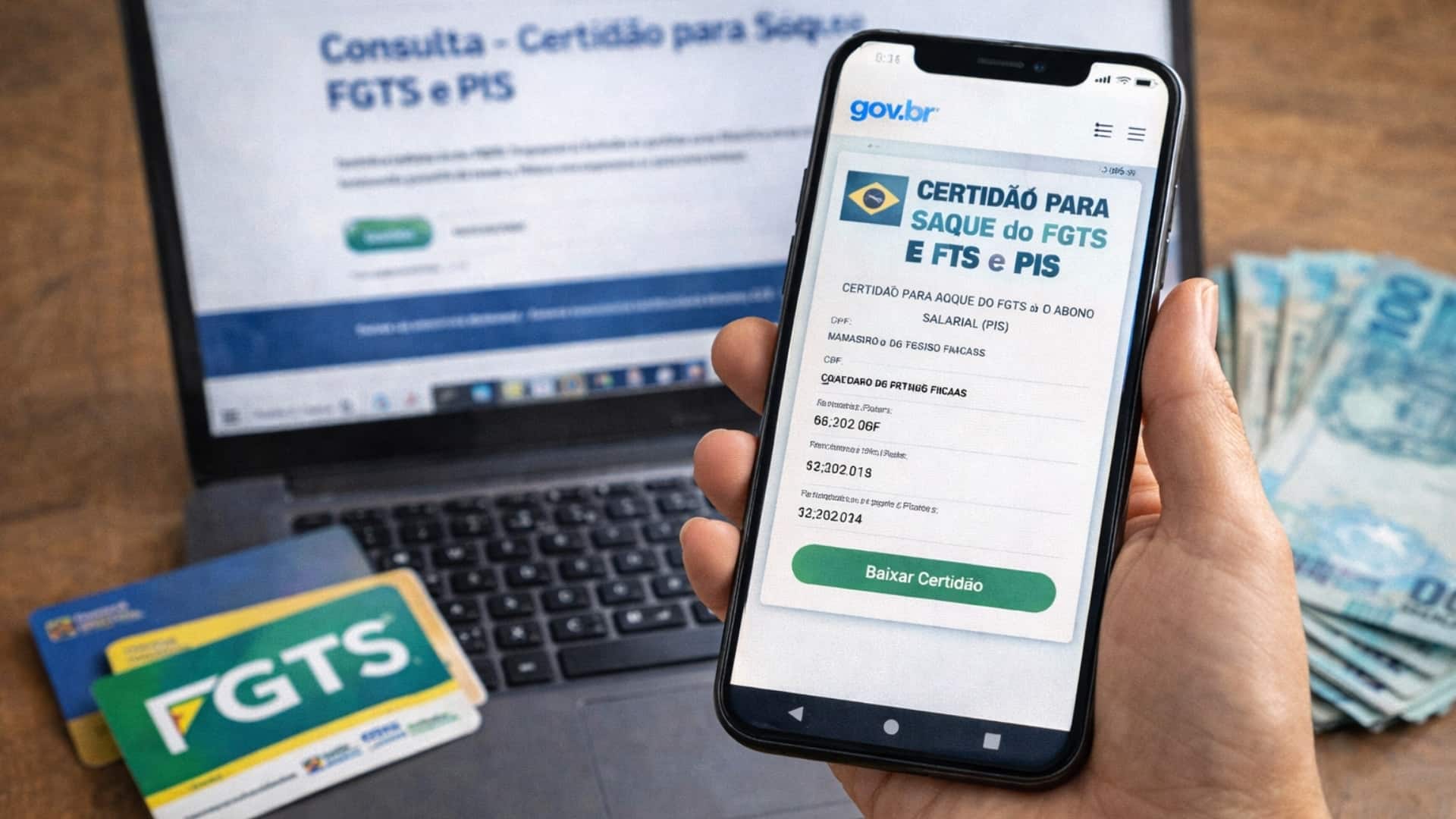 CERTIDÃO SAQUE FGTS PIS