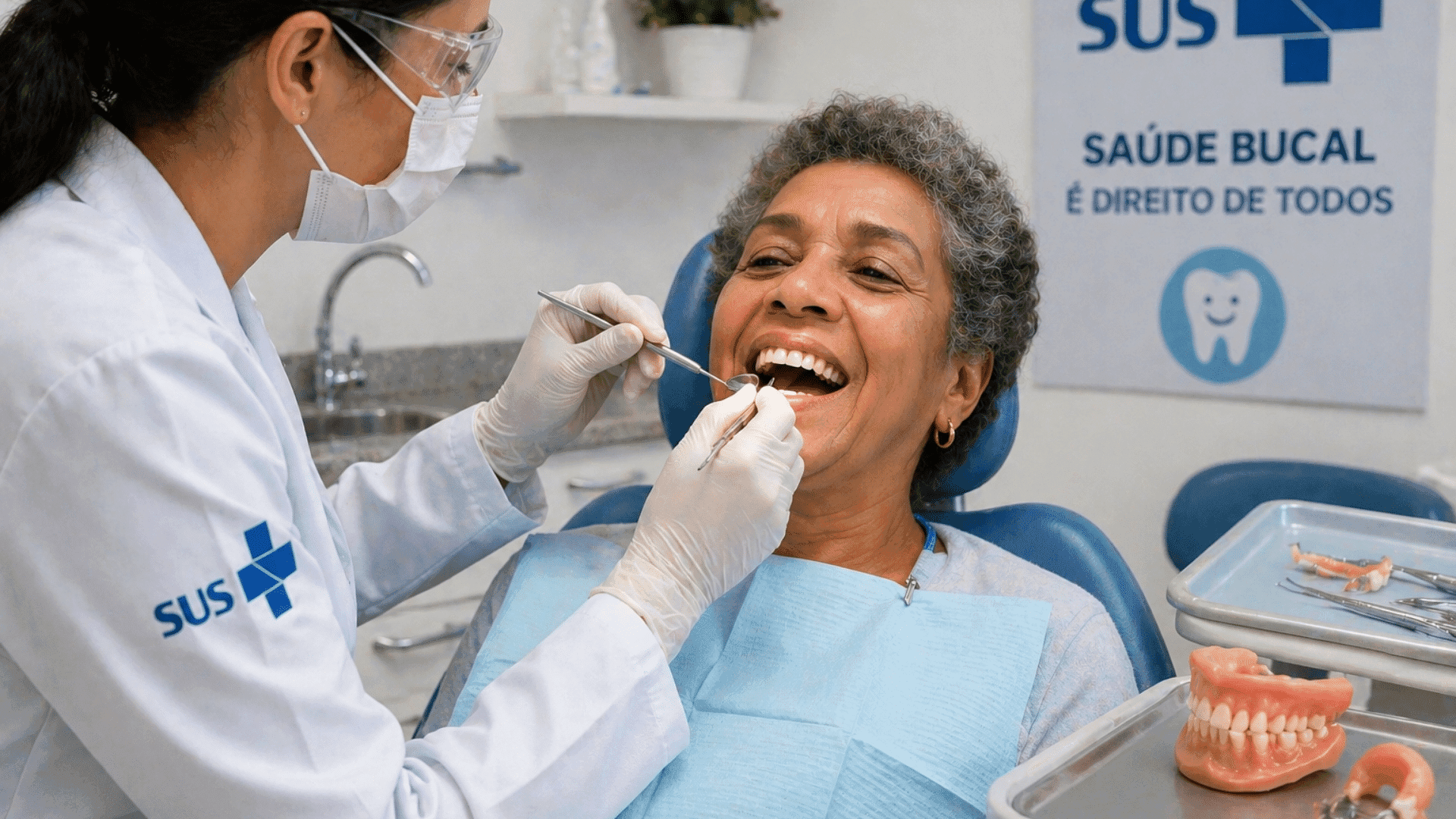 Saúde bucal no SUS inclui consultas e próteses