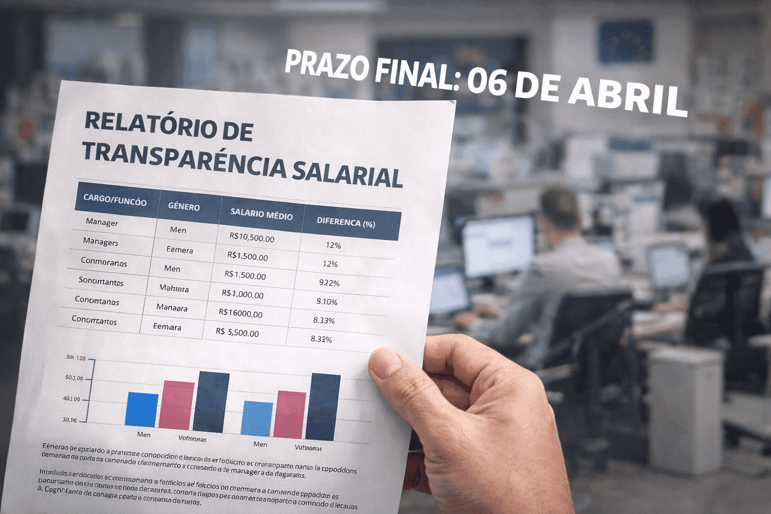 relatório salarial