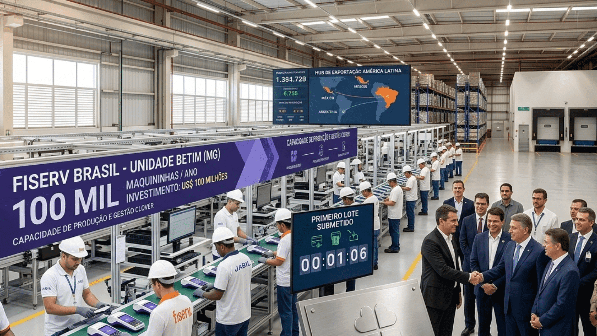 Gigante dos pagamentos investe US$ 100 milhões em fábrica no Brasil