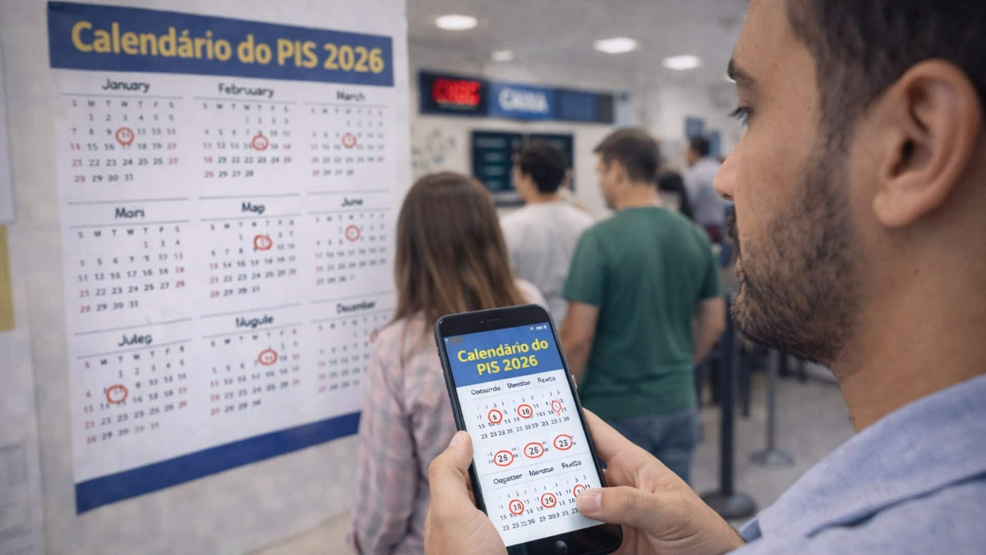 PIS/Pasep 2026: pagamento de até R$ 1.621 segue calendário da Caixa