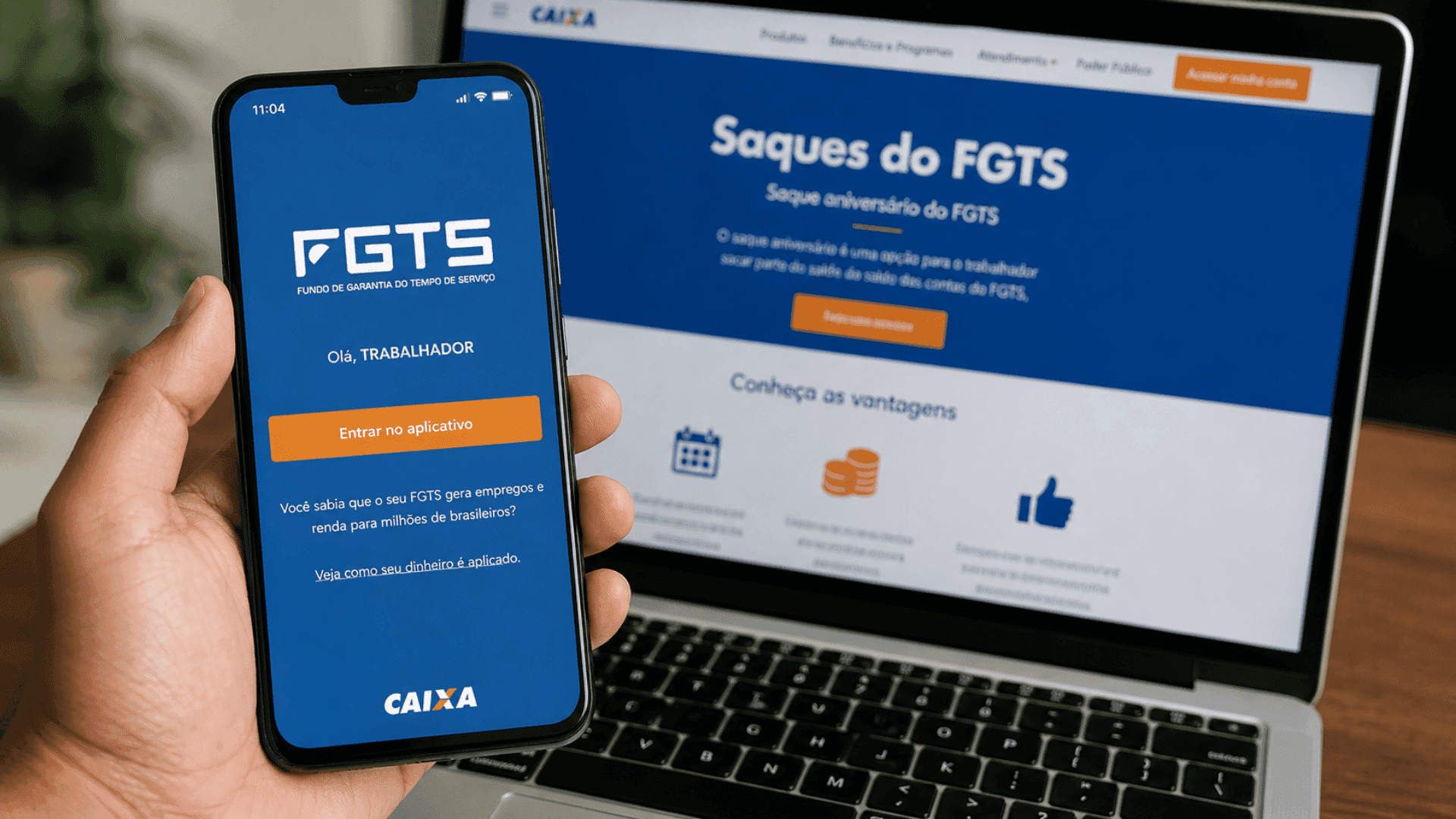 FGTS 2026 libera saques conforme mês de nascimento do trabalhador