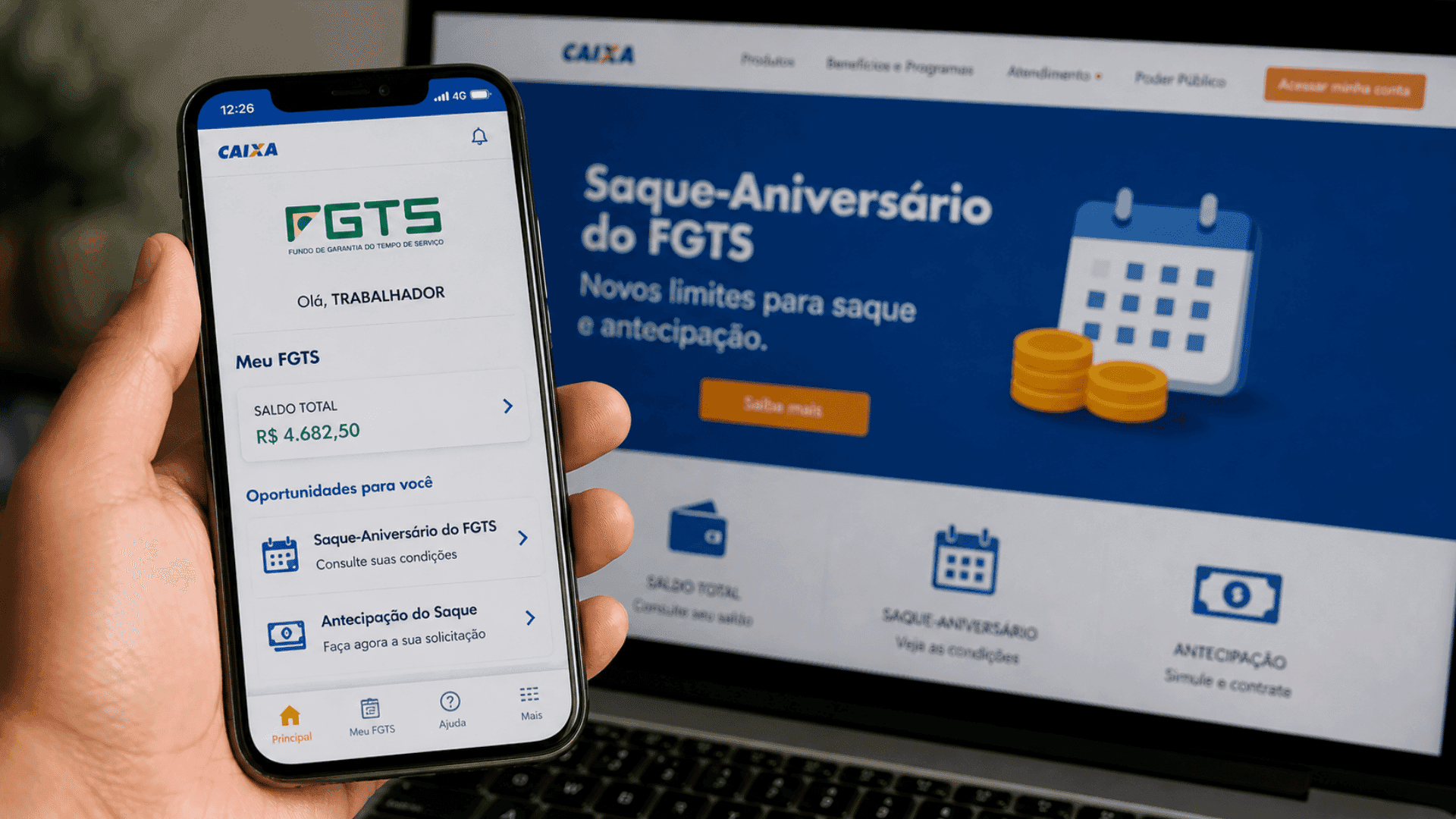 FGTS define novos limites para saque e antecipação