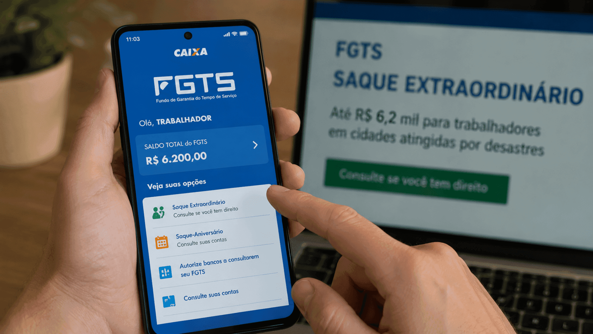 Saque do FGTS de até R$ 6,2 mil exige condições específicas