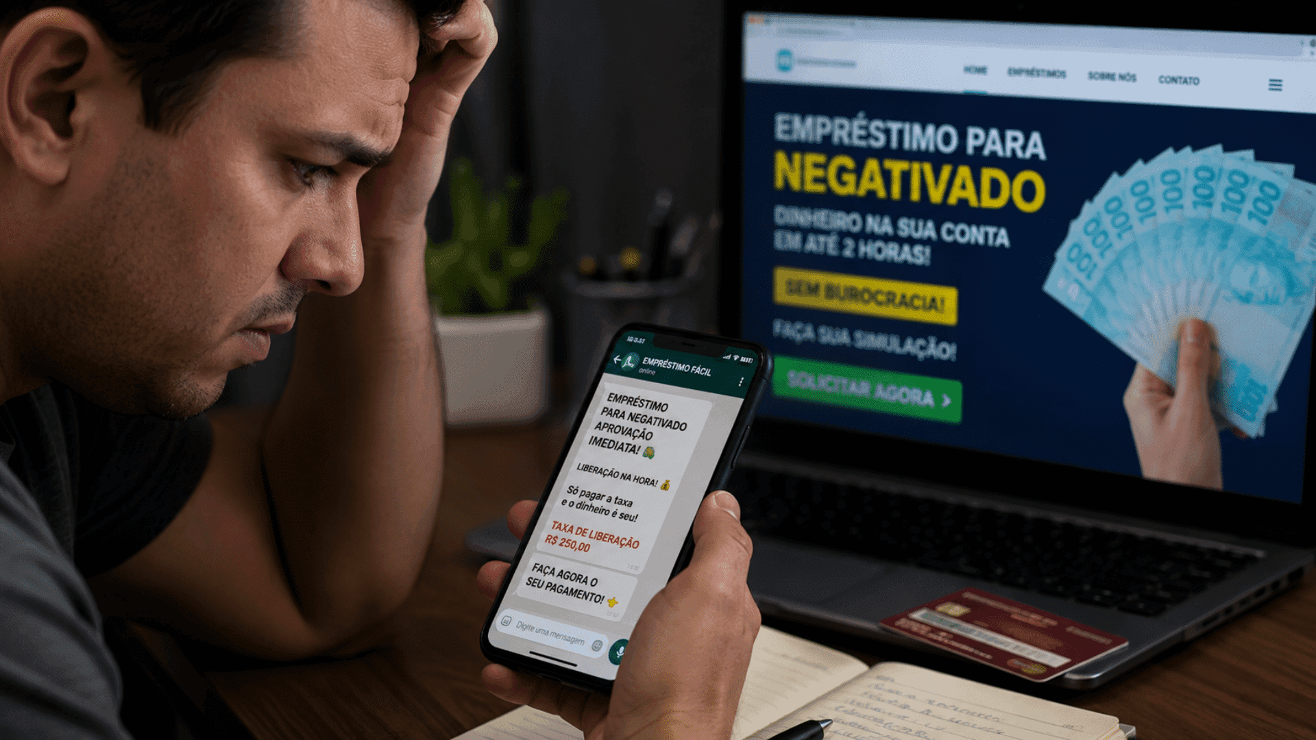 Consumidores com restrição no CPF viram alvo de golpes com empréstimos