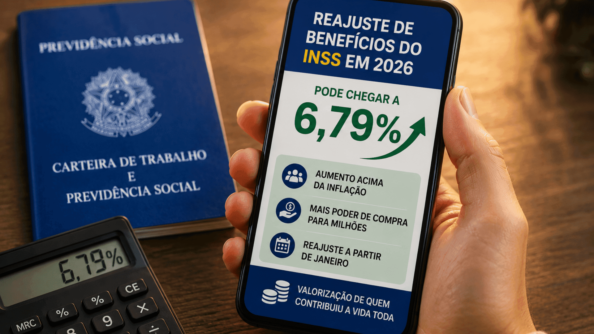 Reajuste de benefícios do INSS em 2026 pode chegar a 6,79%