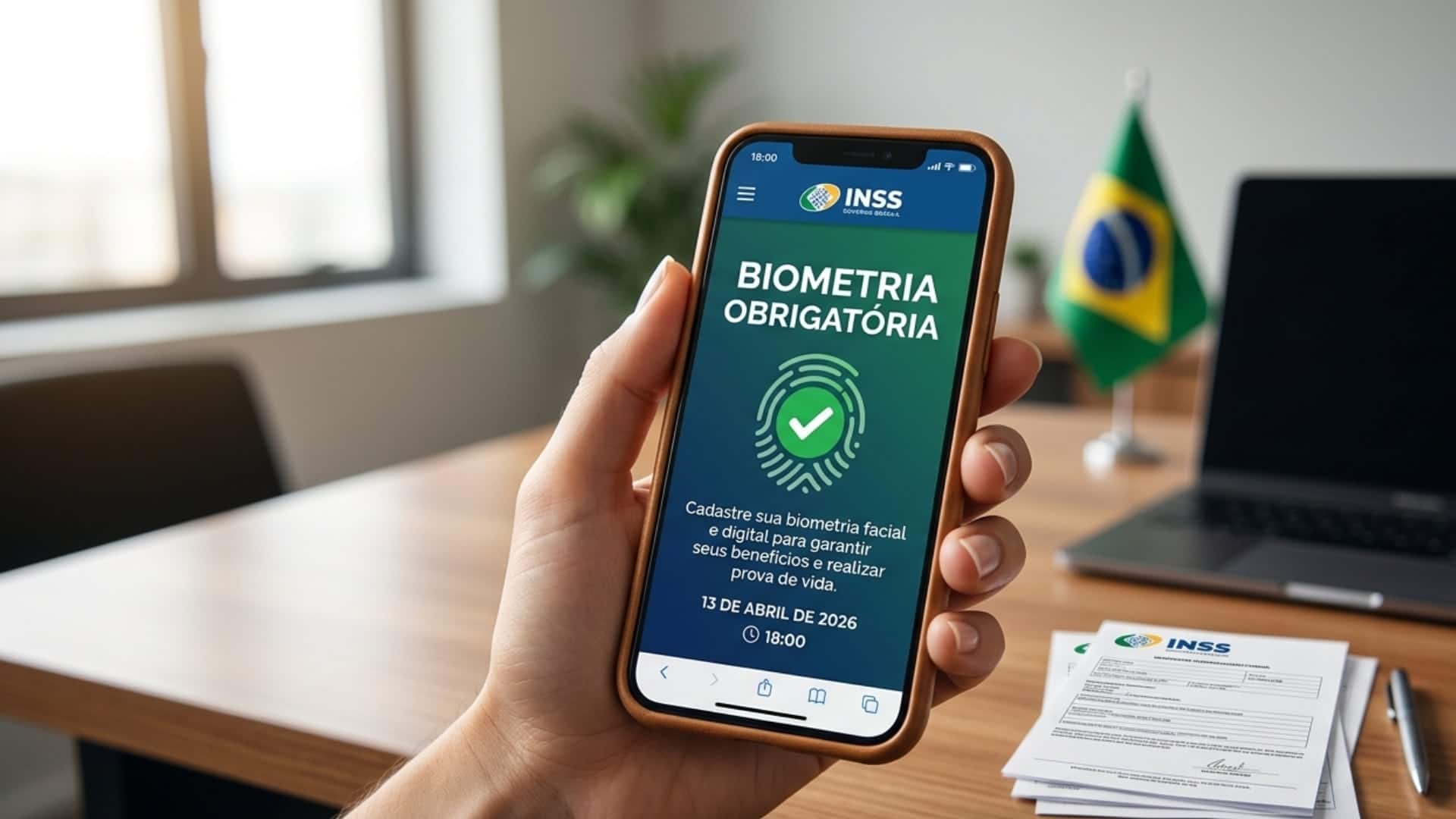 Biometria facial vira exigência no consignado do INSS a partir de 20/05